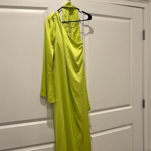 Show Me Your MuMu One-Shoulder Dress with scarf